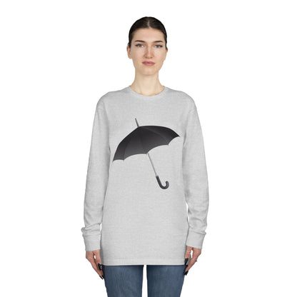 Long Sleeve Crewneck Tee - Elegant British Umbrella