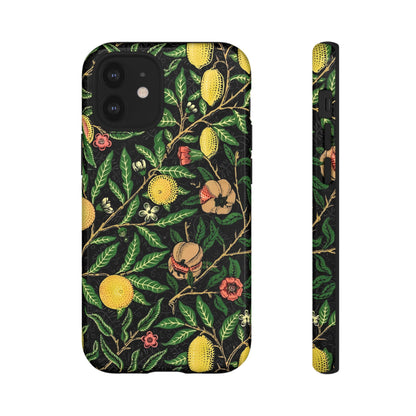 Tough Cases Phone Case, Floral Phone Cover, Tough Phone Protection, Gift for Plant Lovers, Black Background, Eco-Friendly Design
