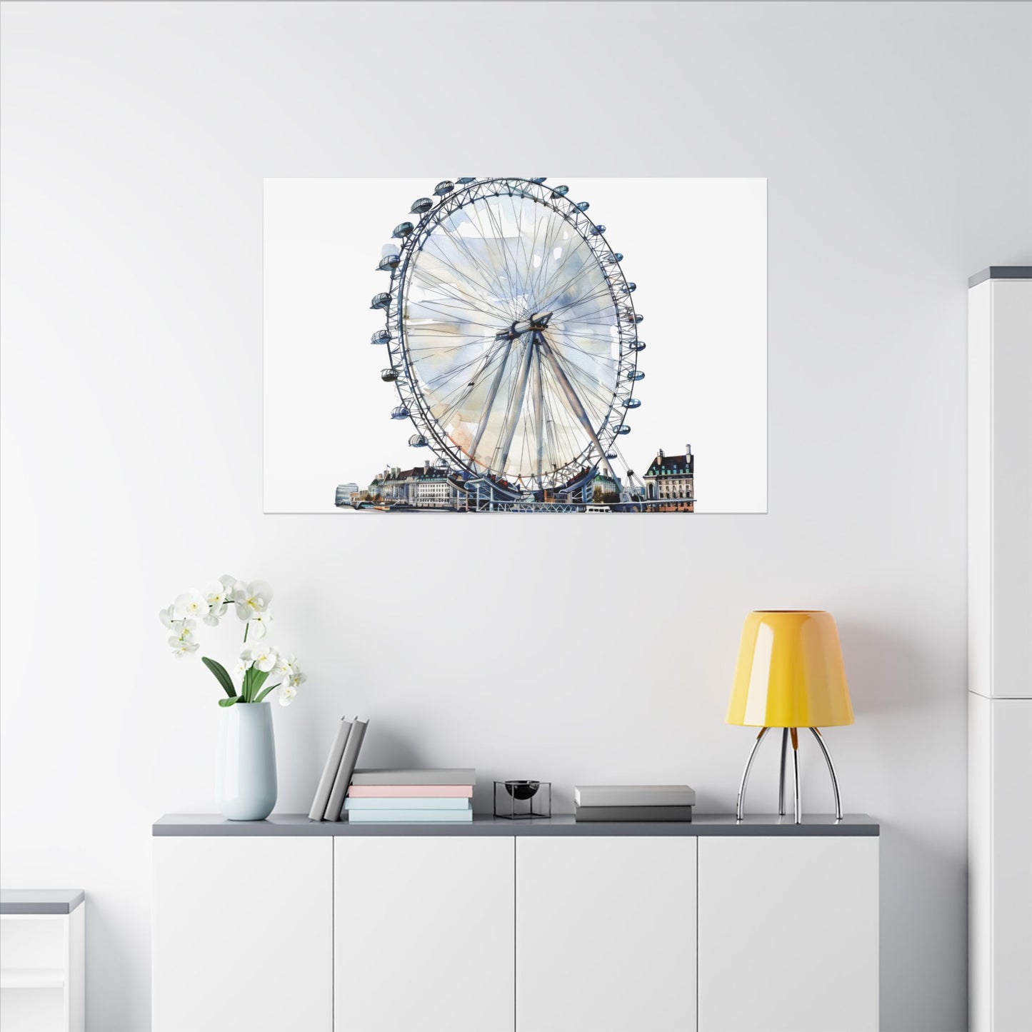 London Eye Canvas Print, Wall Art Decor, Travel Gift, Home Decoration, Unique Art Piece