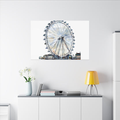 London Eye Canvas Print, Wall Art Decor, Travel Gift, Home Decoration, Unique Art Piece