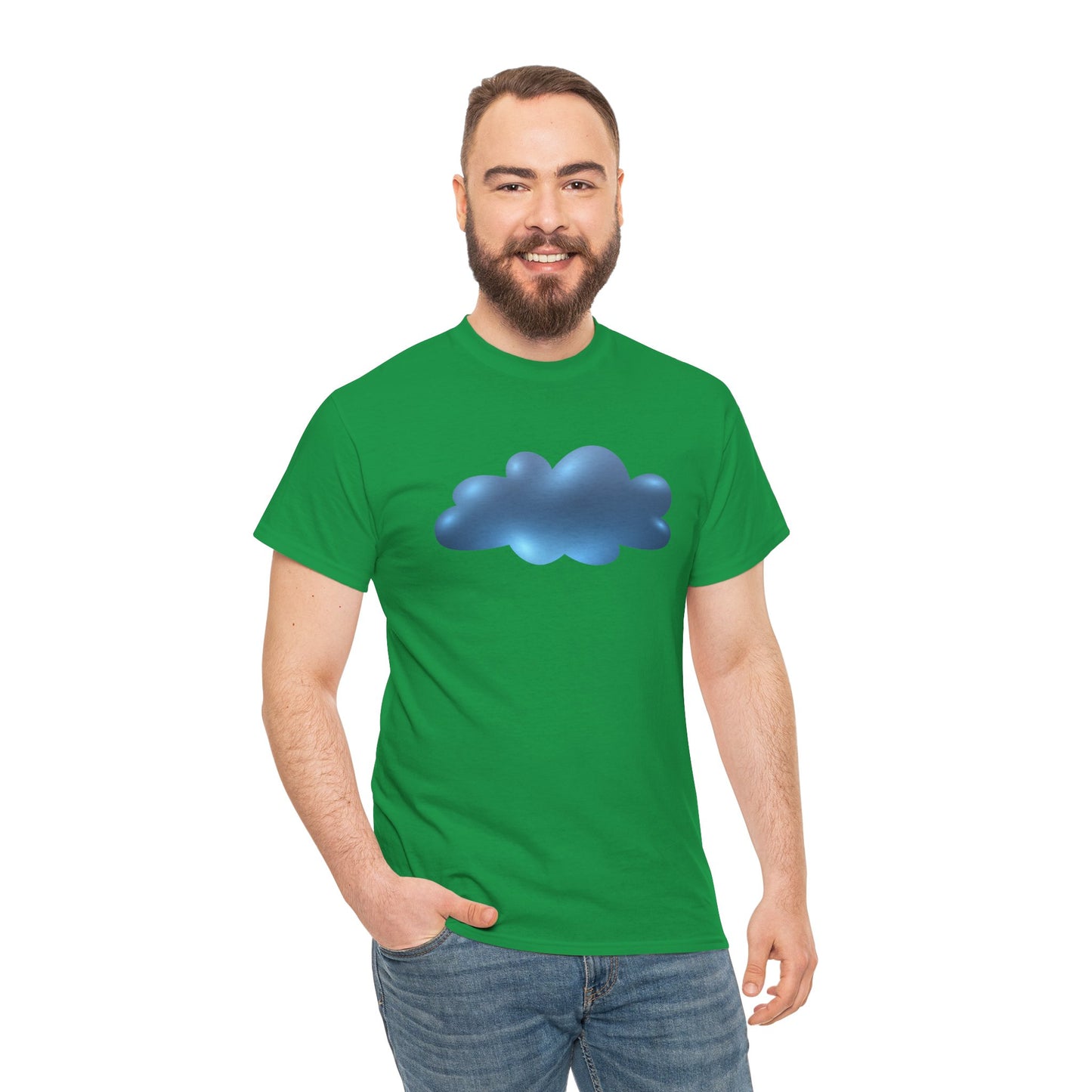 Unisex Heavy Cotton T-Shirt - Classy Serene Cloudscape - Dreamy Cloud