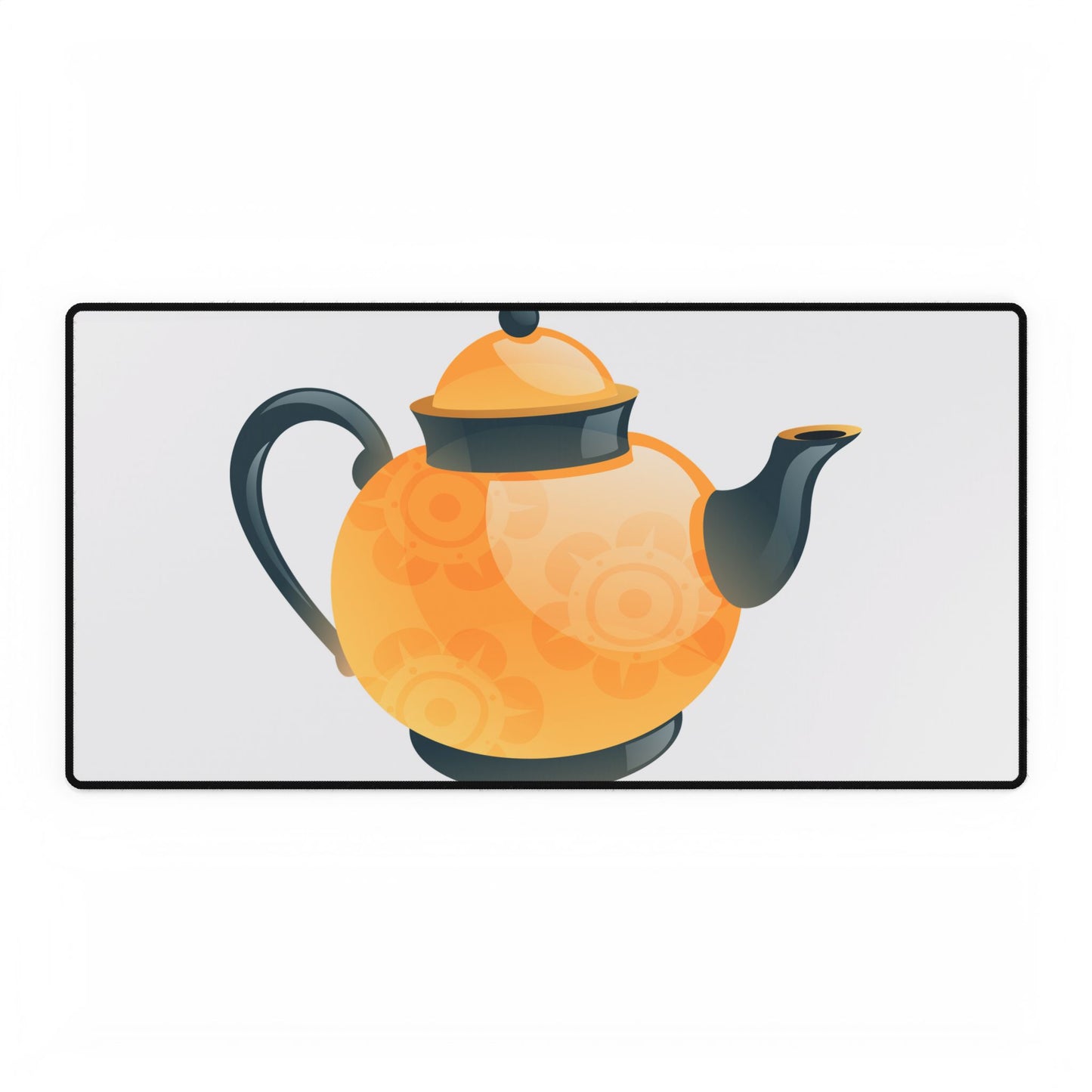 Charming Teapot Desk Mat - Cozy Office Decor, Desk Accessories, Home Office Gift, Tea Lover's Mat, Unique Workstation Design