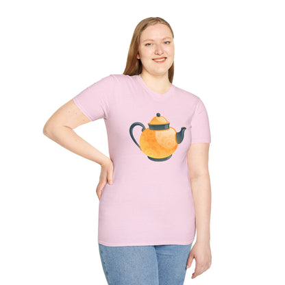 Unisex Softstyle T-Shirt - Classic British Tea Kettle - Timeless Elegance in Tea Time