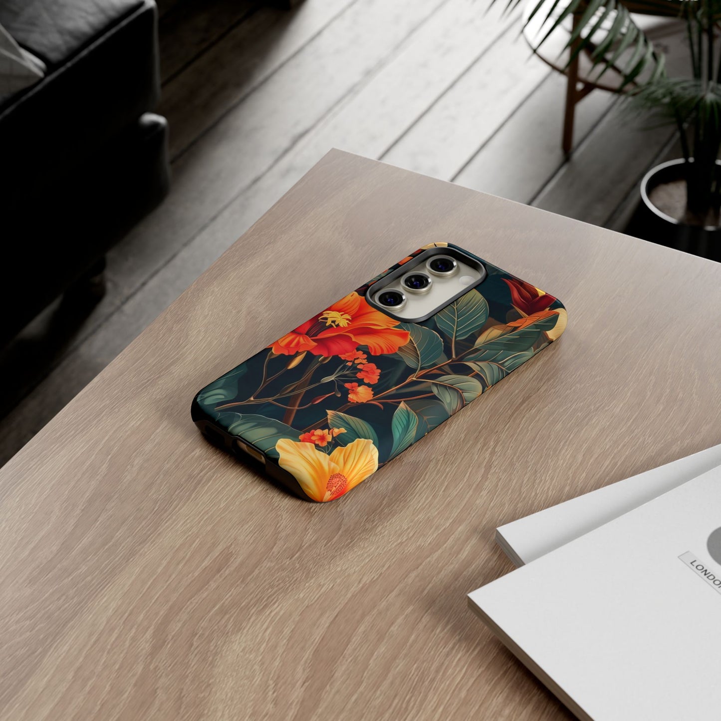 Tough Floral Phone Case | Tropical Vibe, Gift for Nature Lovers, Summer Beach Accessory, Floral Pattern, Trendy Phone Accessories