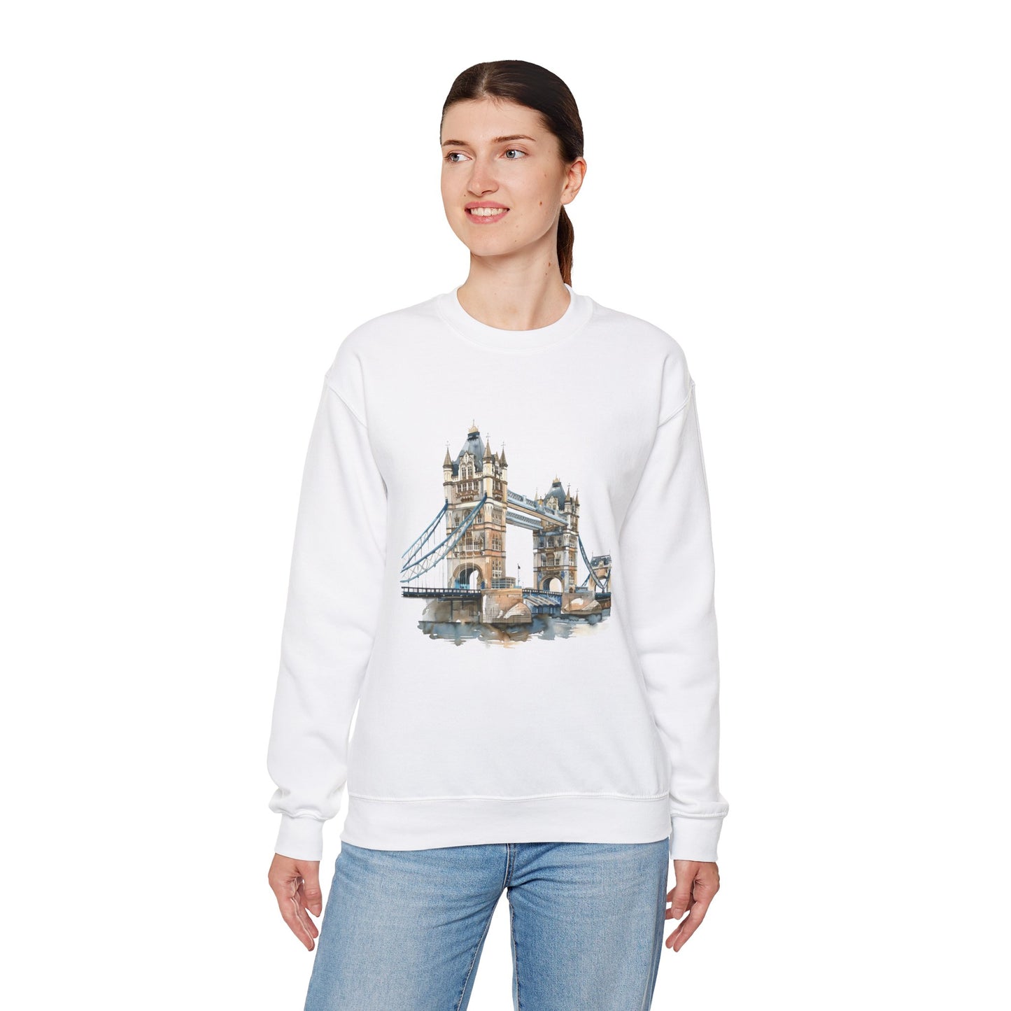 Unisex Heavy Blend™ Crewneck Sweatshirt - London Bridge - Iconic London Landmark
