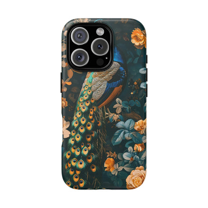 Peacock Phone Case - Elegant Floral Design, Tough Case for Protection, Unique Gift for Nature Lovers, Stylish Accessory, Eco-Friendly
