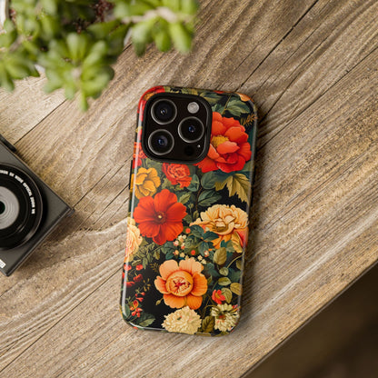 Floral Phone Case, Tough Cases, Decorative Tech Accessories, Gift for Her, Nature Lover Gift, Boho Style Case, Spring Floral Cover