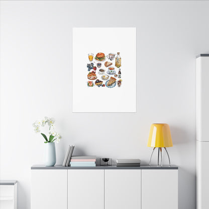 Breakfast Feast Canvas Print, Food Art, Kitchen Decor, Gifting for Food Lovers, Brunch Vibes, Wall Art