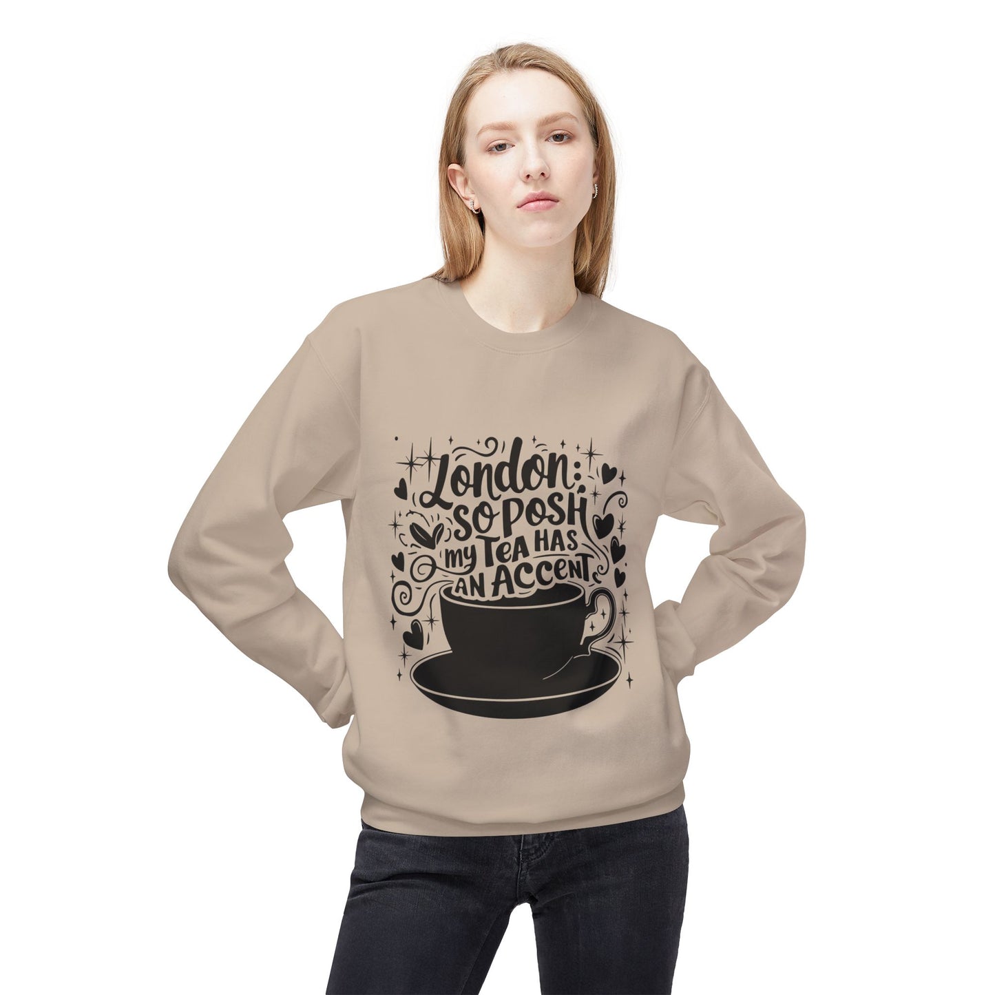 Unisex Midweight Softstyle Fleece Crewneck Sweatshirt - London's Nostalgic Tea