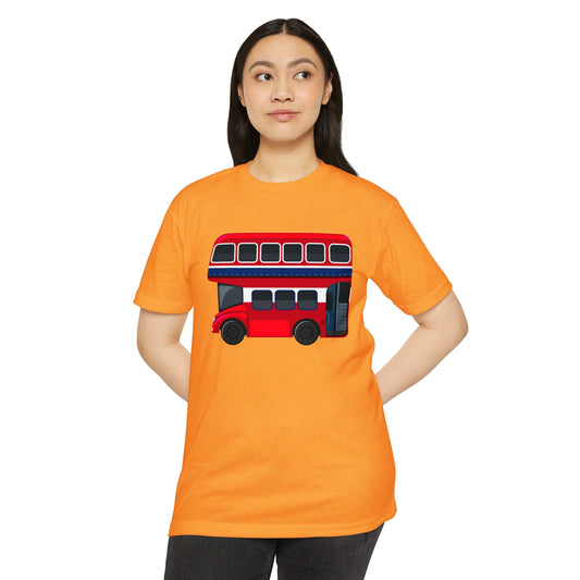 Unisex CVC Jersey T-shirt - Through London’s Streets - The Red Double-Decker