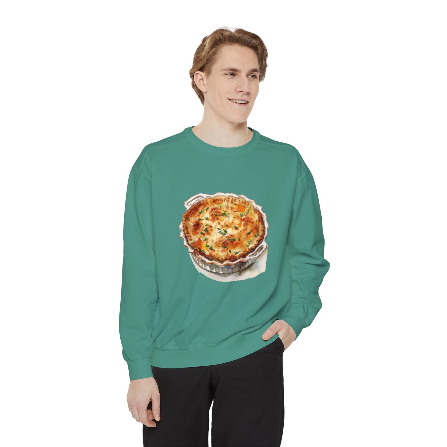 Unisex Garment-Dyed Sweatshirt - British Food Traditional Dishes and Culinary Delights