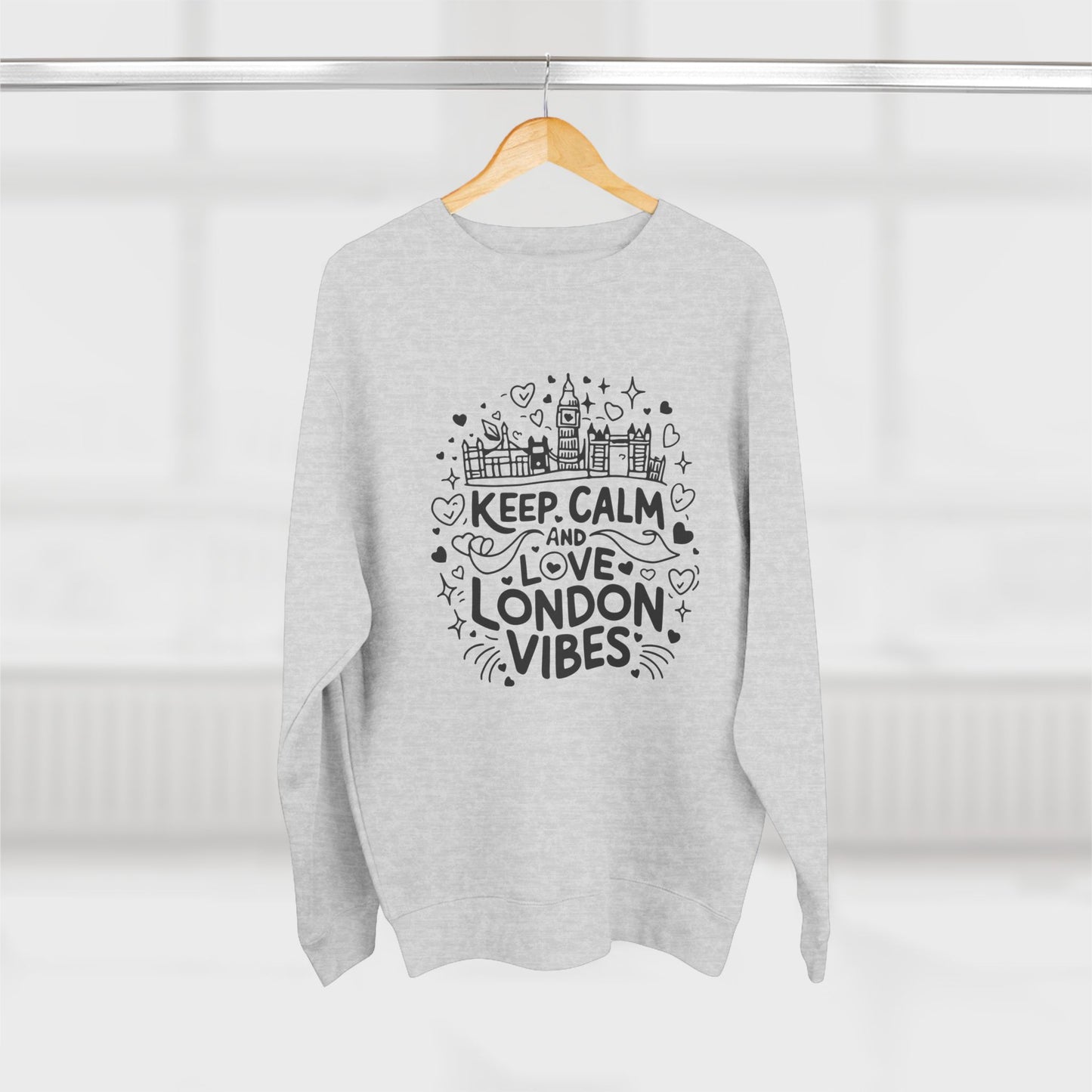 Unisex Crewneck Sweatshirt - Keep Calm and Love London Vibes