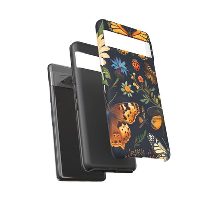 Nature-Inspired Phone Case | Floral Butterfly Design, Tough Phone Cover, Gift for Nature Lovers, Cute Butterfly Case, Home Decor