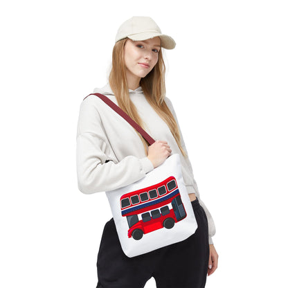London Bus Tote Bag | Reusable Grocery Bag, Eco-Friendly Shopper, Gift for Travelers, Red Double-Decker Bag, Fun Day Out Essentials