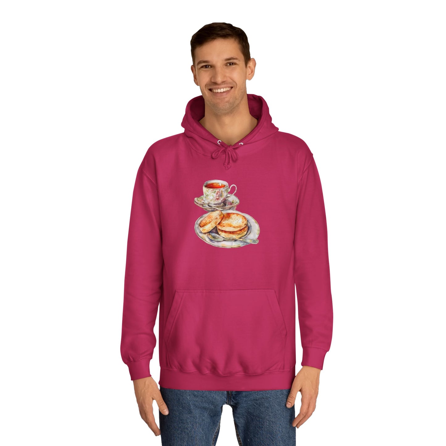 Unisex College Hoodie - British Delightful Food