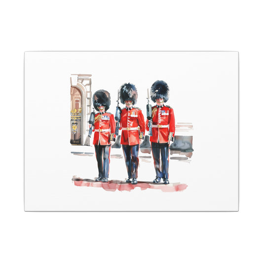 Royal Guards Canvas Print, British Wall Art, Home Decor, Unique Gift, London Culture