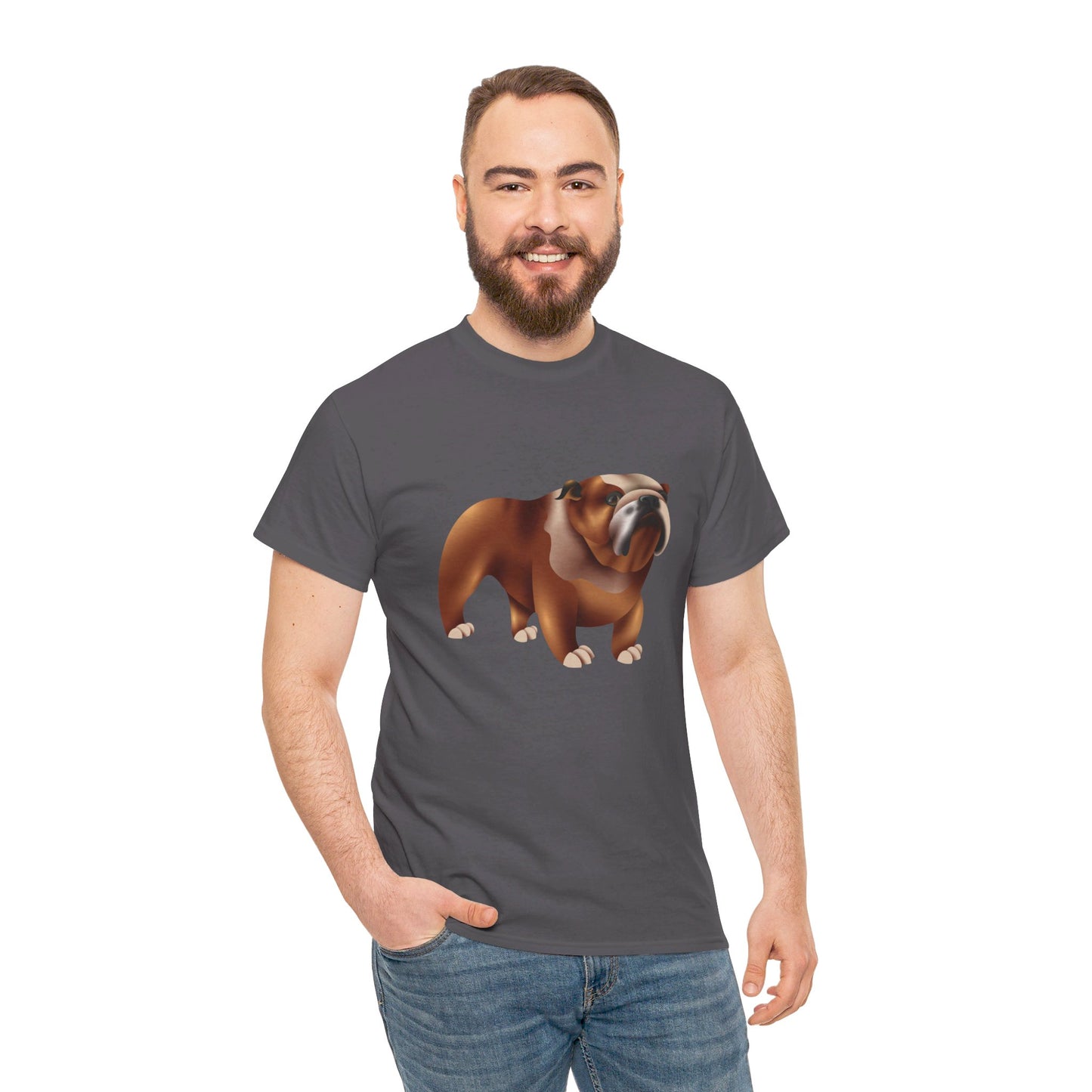 Adorable British Dog Relaxed Unisex Heavy Cotton T-Shirt