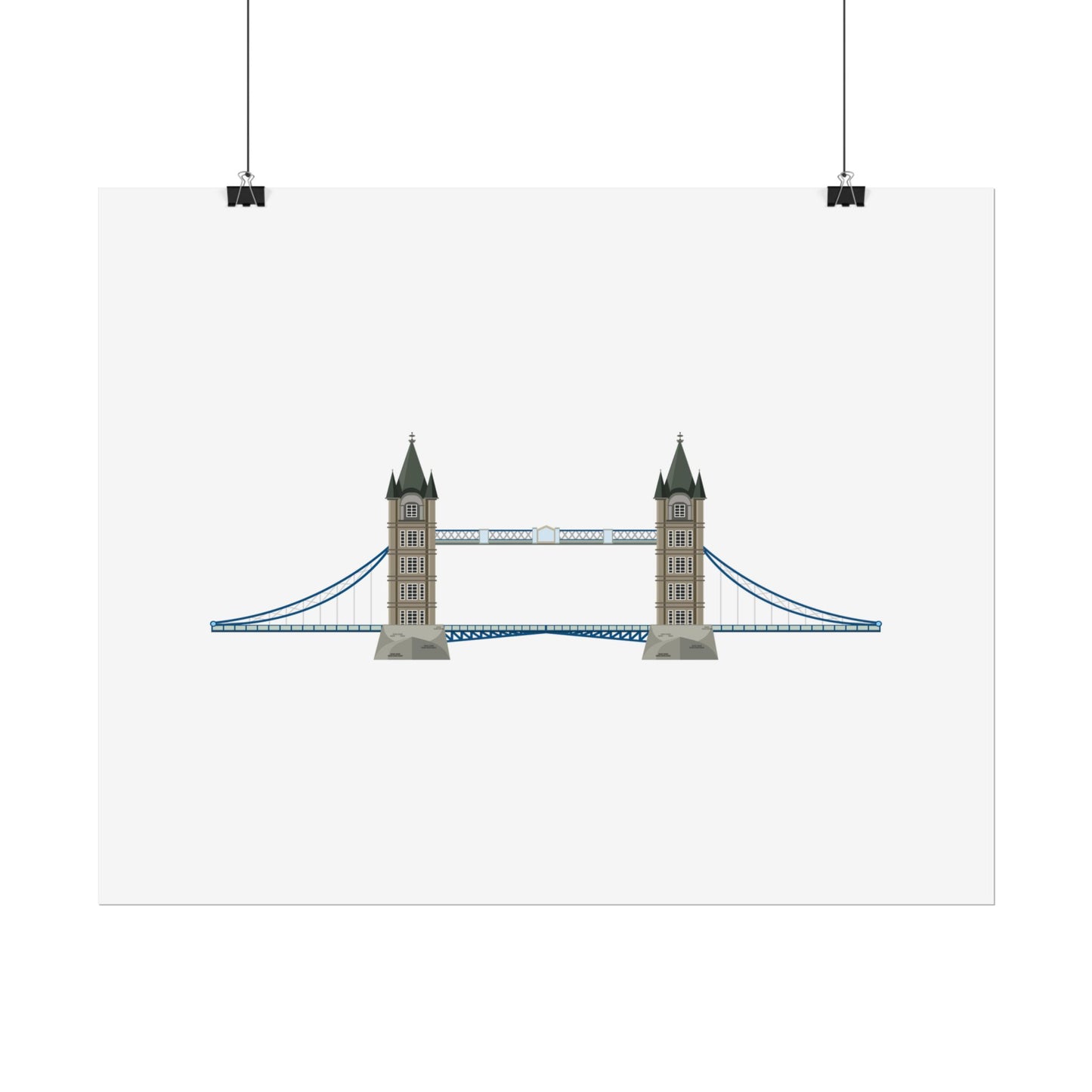 Tower Bridge Rolled Poster, London City Decor, Wall Art, Gift for Travelers, Home Aesthetic, UK Wall Art