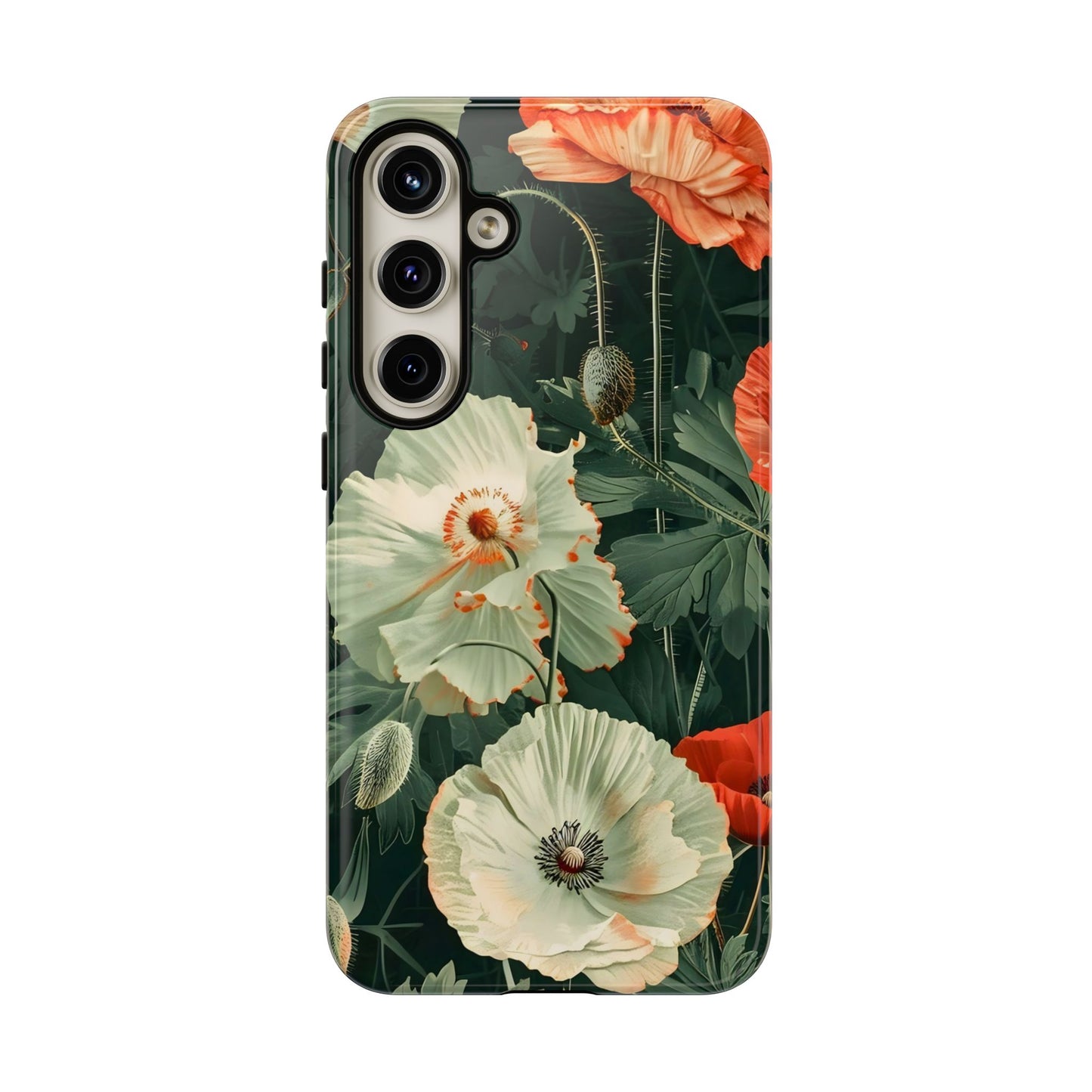 Floral Phone Case - Tough Cases, Botanical Design, Gift for Friends, Trendy Mobile Cover, Personalized Phone Accessory