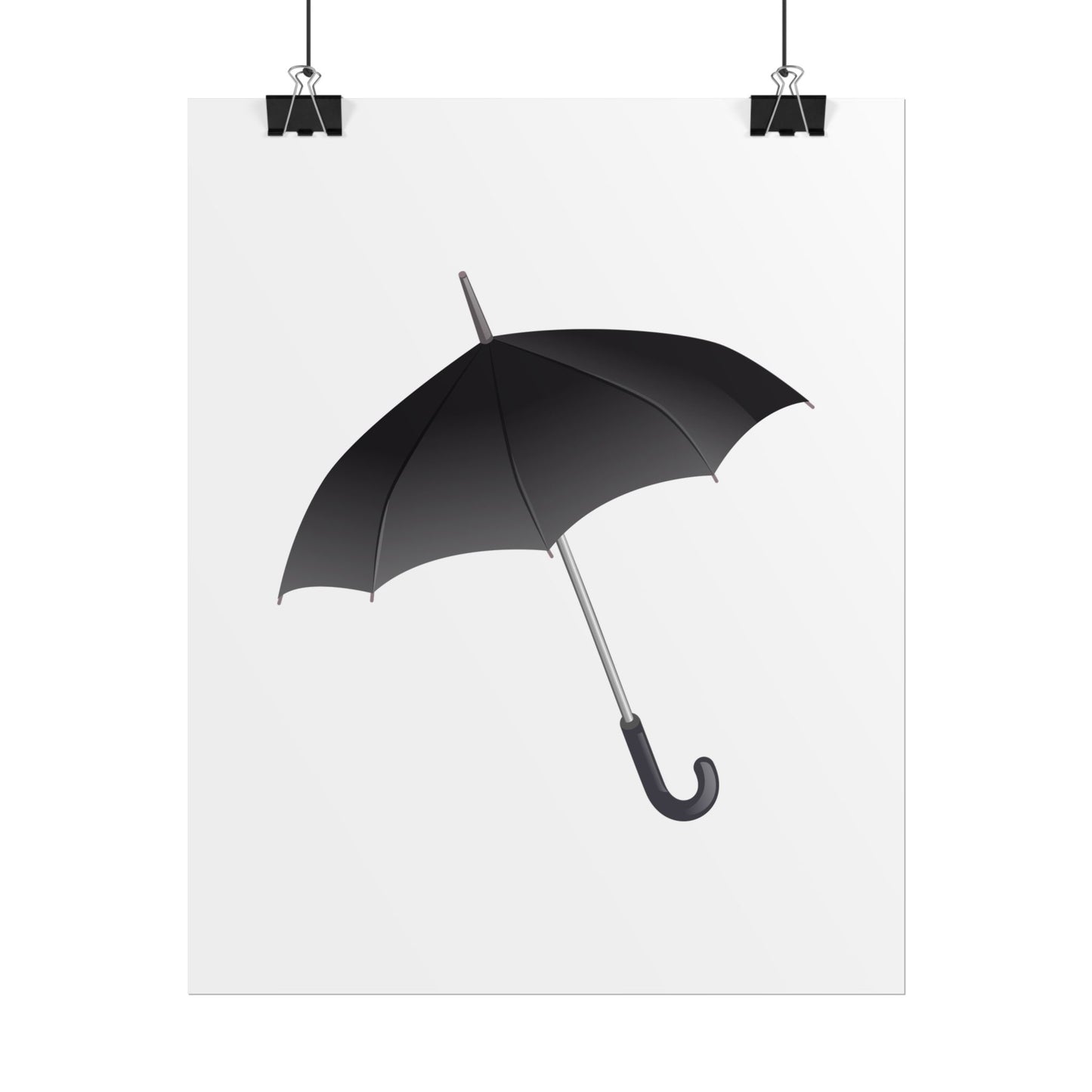 Minimalist Umbrella Wall Art, Chic Home Decor Print, Stylish Poster, Rental Friendly Artwork, Black Umbrella Decor