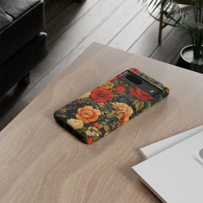 Floral Phone Case, Tough Cases, Decorative Tech Accessories, Gift for Her, Nature Lover Gift, Boho Style Case, Spring Floral Cover