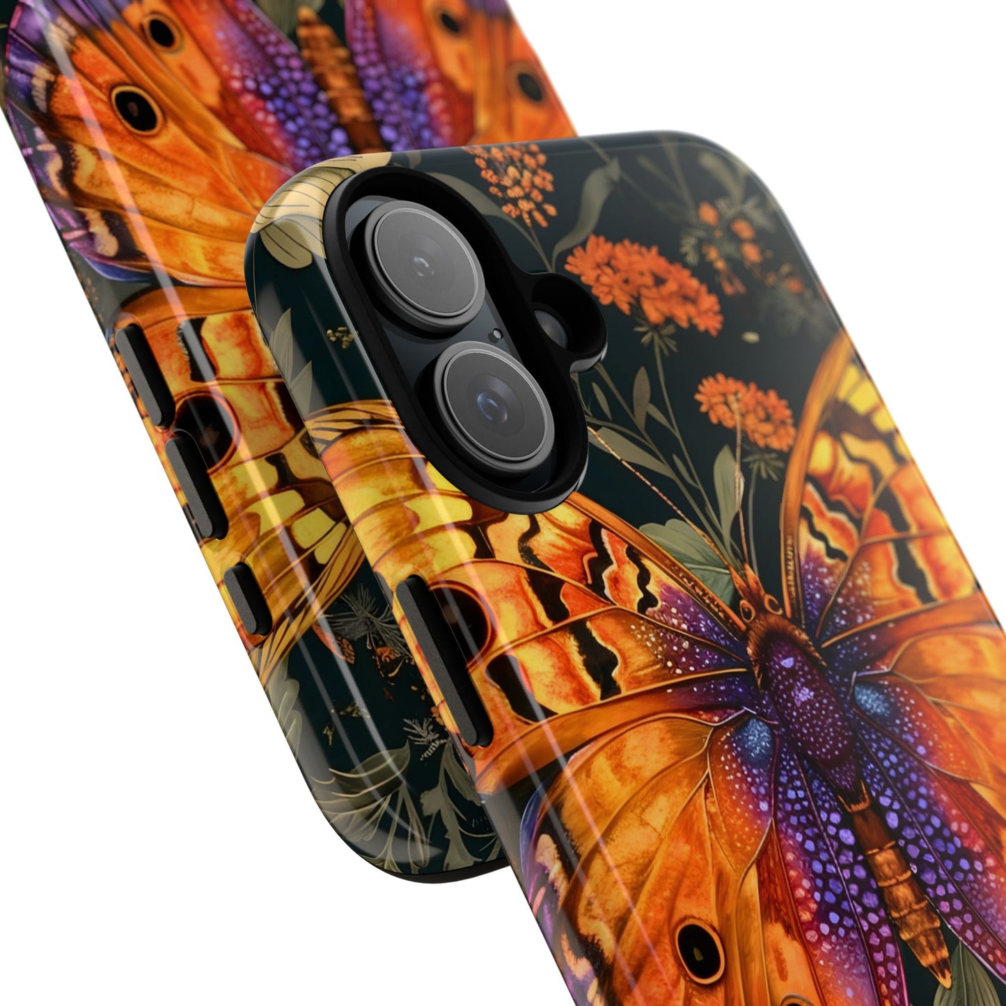 Butterfly Phone Case, Tough Cases for Nature Lovers, Vibrant Floral Design, Gift for Her, Cute Phone Accessories, Butterfly Artwork