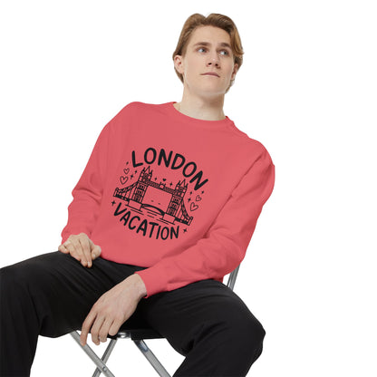 Unisex Garment-Dyed Sweatshirt Classy - London's Vacation