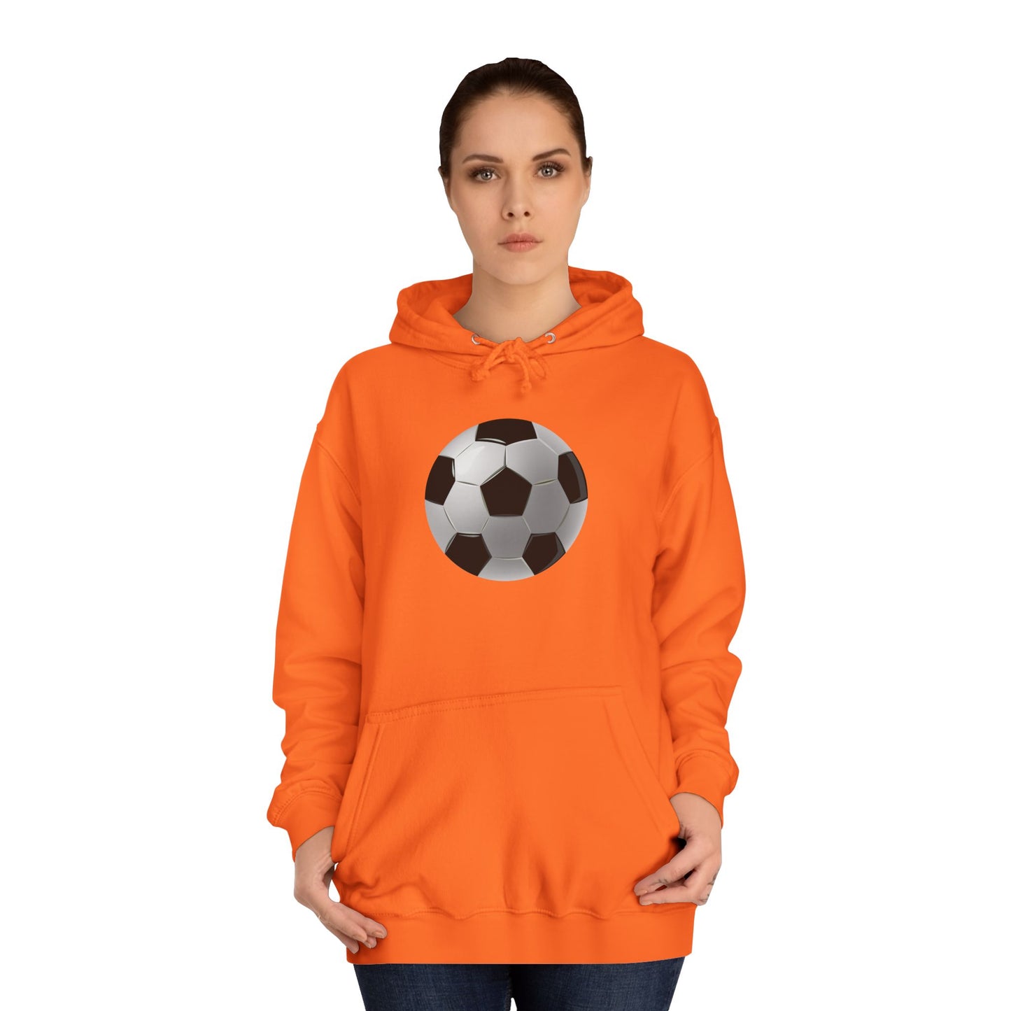 Dynamic Football Design - Sports Passion and Energetic Unisex College Hoodie
