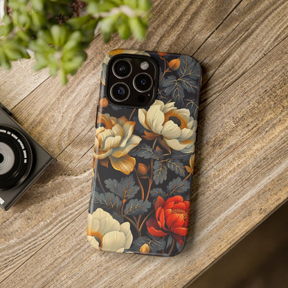 Floral Phone Case - Tough Cases, Stylish Mobile Cover, Flower Design, Holiday Gift, Trendy Accessory, Eco-Friendly Case