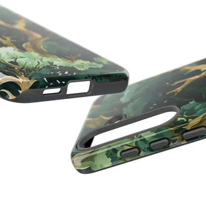 Forest Green Phone Case, Nature-Inspired Tough Cases, Eco-Friendly Gift, Outdoor Lover Accessory, Unique Phone Cover