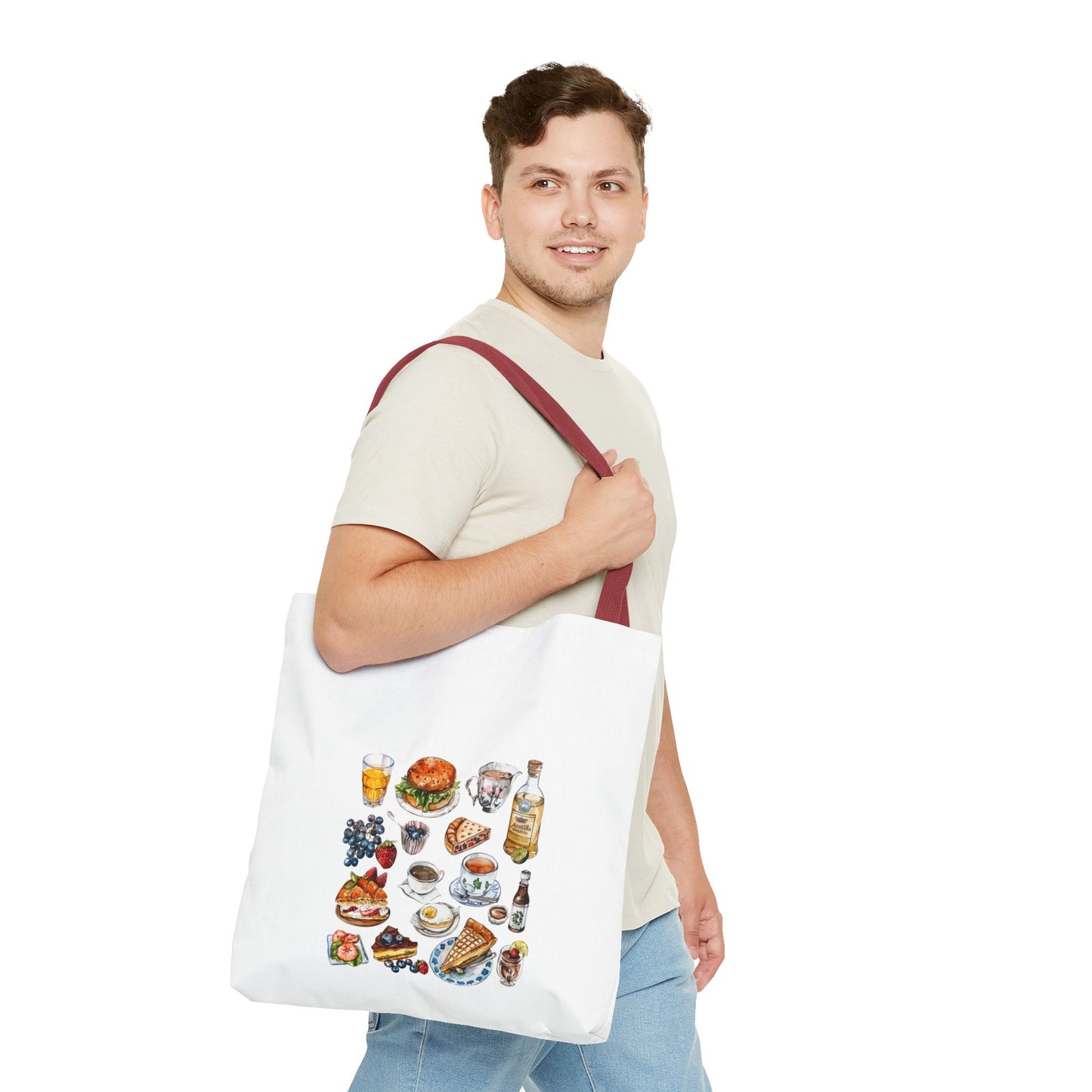 Gourmet Tote Bag: Foodie Style, Perfect for Brunch Lovers, Travel Enthusiasts, Picnic Perfect, Gift for Food Lovers