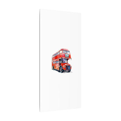 London Red Double-Decker Bus Art Canvas Print, Wall Decor for Travel Lovers, Home Office Gift, Unique Artwork for All Occasions