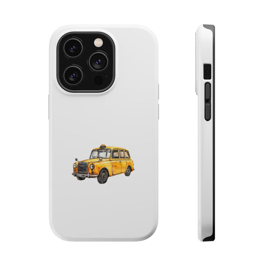 New York Taxi Magnetic Phone Case, Cute Gift for NYC Lovers, Travel Accessories, Unique Phone Cover, Durable Tough Case