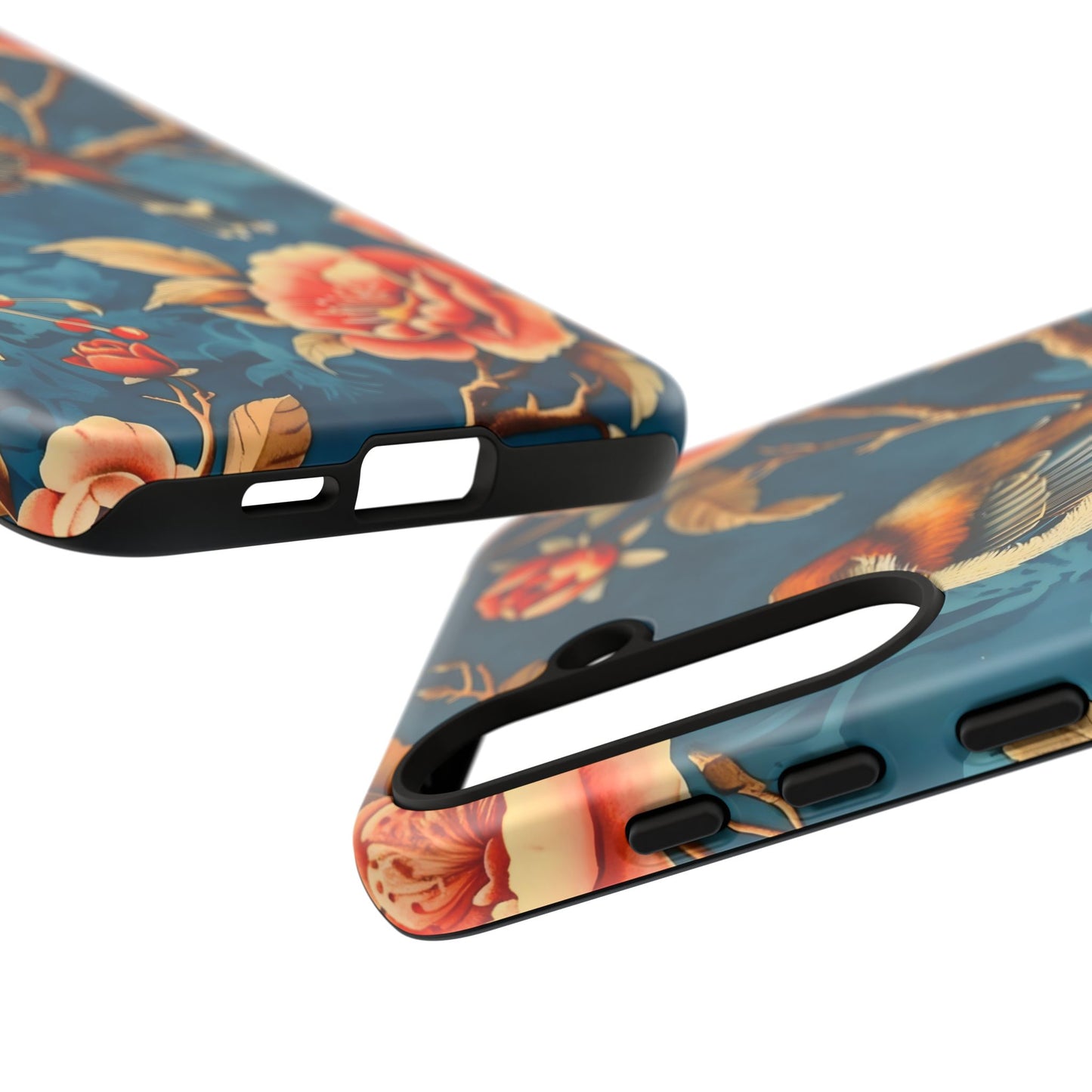 Bird & Floral Phone Case, Tough Cases for Nature Lovers, Gift for Her, Customizable Design, Vibrant Tech Accessories
