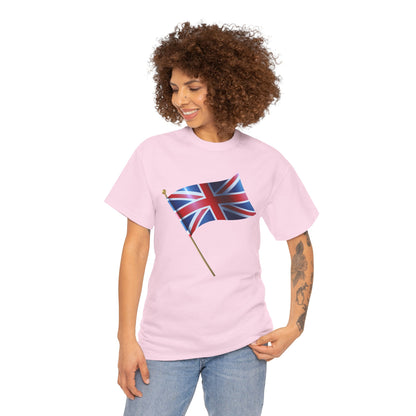Unisex Heavy Cotton Tee - Classic UK Flag Design - Union Jack Symbol