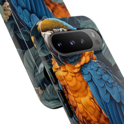 Tropical Parrot Phone Case - Tough Cases, Colorful Phone Cover, Nature Lover Gift, Floral Design, Bird Lover Accessory