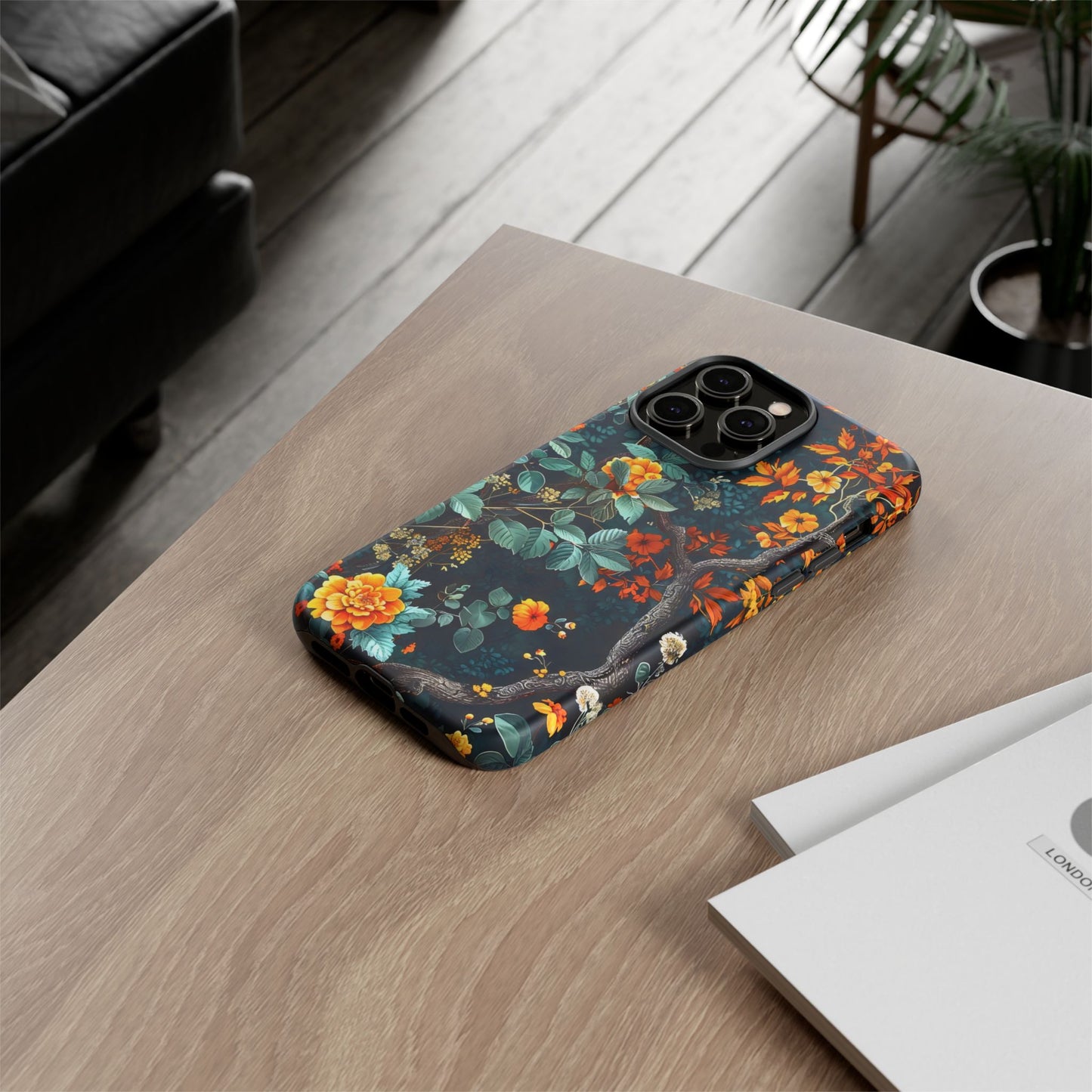 Floral Phone Case | Tough Cases, Protective Cover, Gift for Her, Autumn Vibes, Floral Phone Accessory, Unique Design