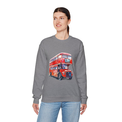 Unisex Heavy Blend™ Crewneck Sweatshirt - Iconic Journeys - London’s Red Double-Decker