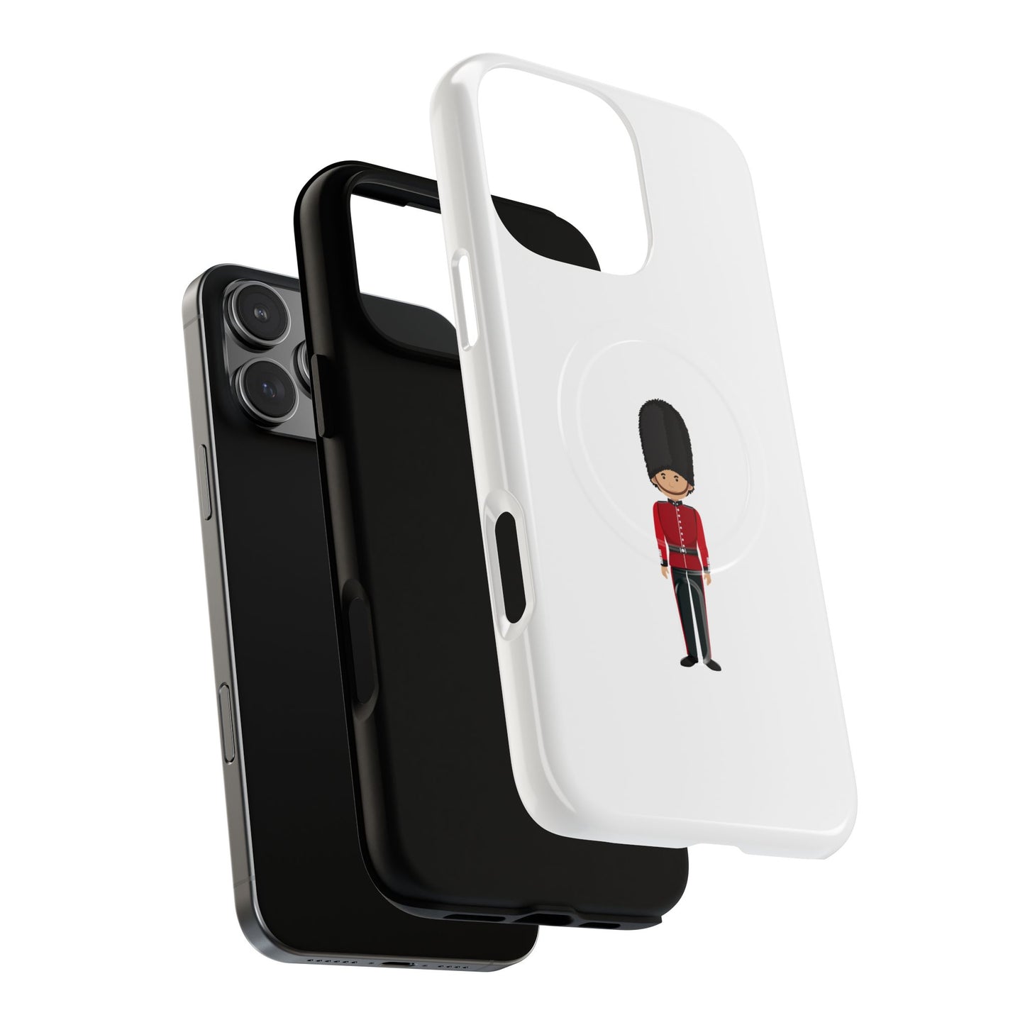 Guard Themed Magnetic Phone Case, Cute Soldier Design, Gift for Kids, Unique Gadget Accessory, Fun Phone Cover