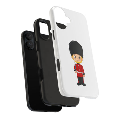 Cartoon Guard Phone Cases, Tough Phone Case for Kids & Adults, British Guard Design, Gift for Royal Fans, Unique Phone Accessories
