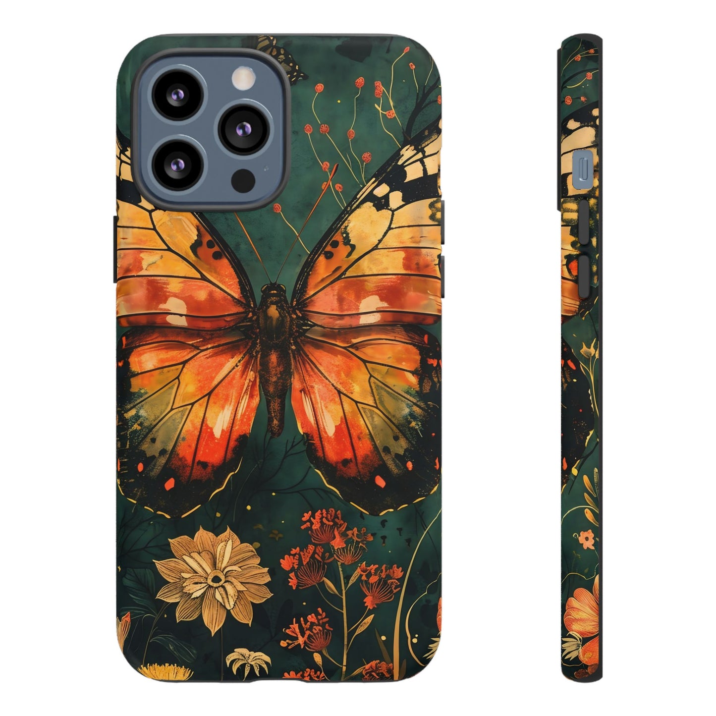 Butterfly Phone Case – Tough Cases for Nature Lovers, Floral Design, Butterfly Art, Unique Gift, Eco-Friendly Protection