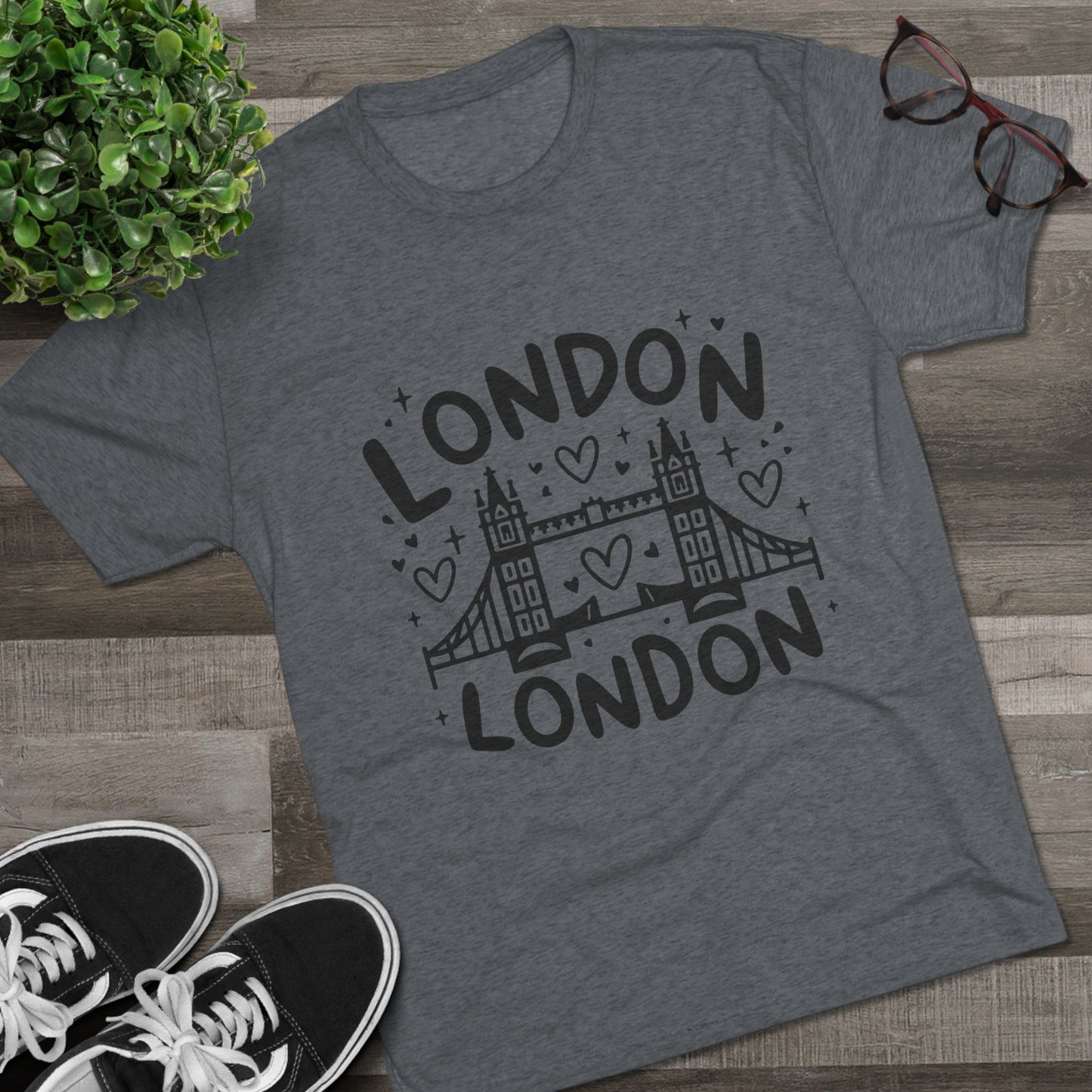 London Vibes Stylish Unisex Tri-Blend Crew Tee