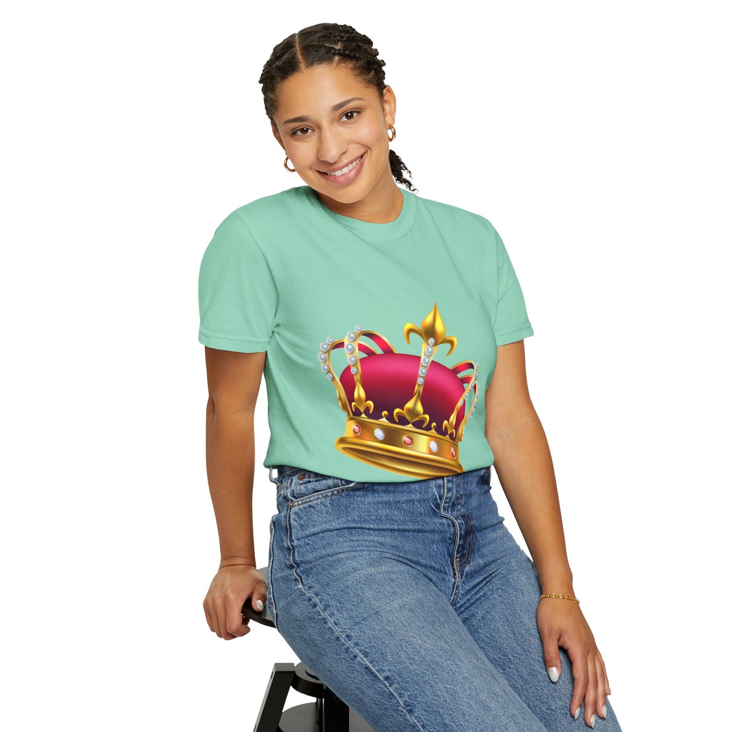 Unisex Garment-Dyed T-shirt - British Royal Crown