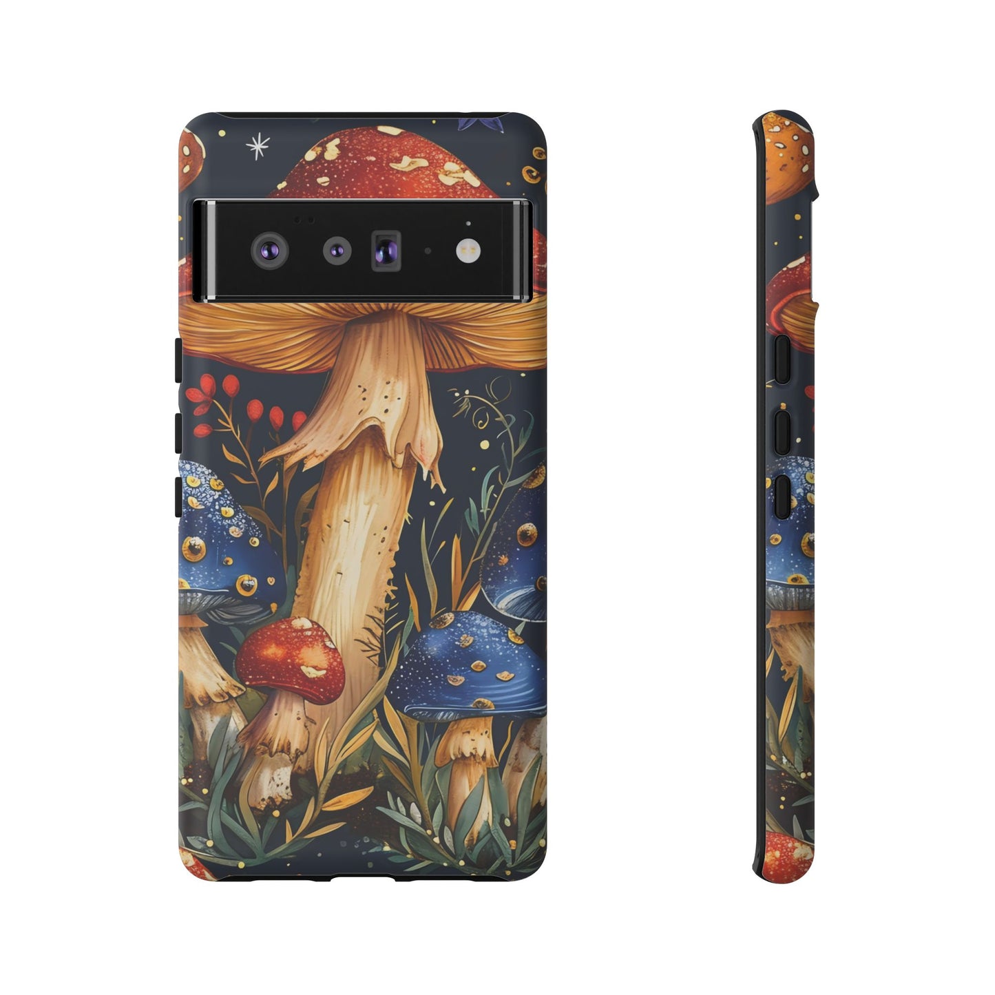 Colorful Mushroom Phone Case, Tough Cases with Nature Design, Gift for Nature Lovers, Artistic Phone Protector, Gift for Her