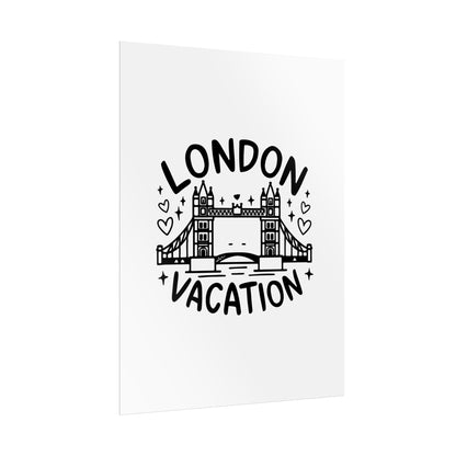 London Vacation Rolled Poster - Travel Decor for Home, Wall Art Print, Gift for Travelers, London Artwork, Holiday Gift Idea