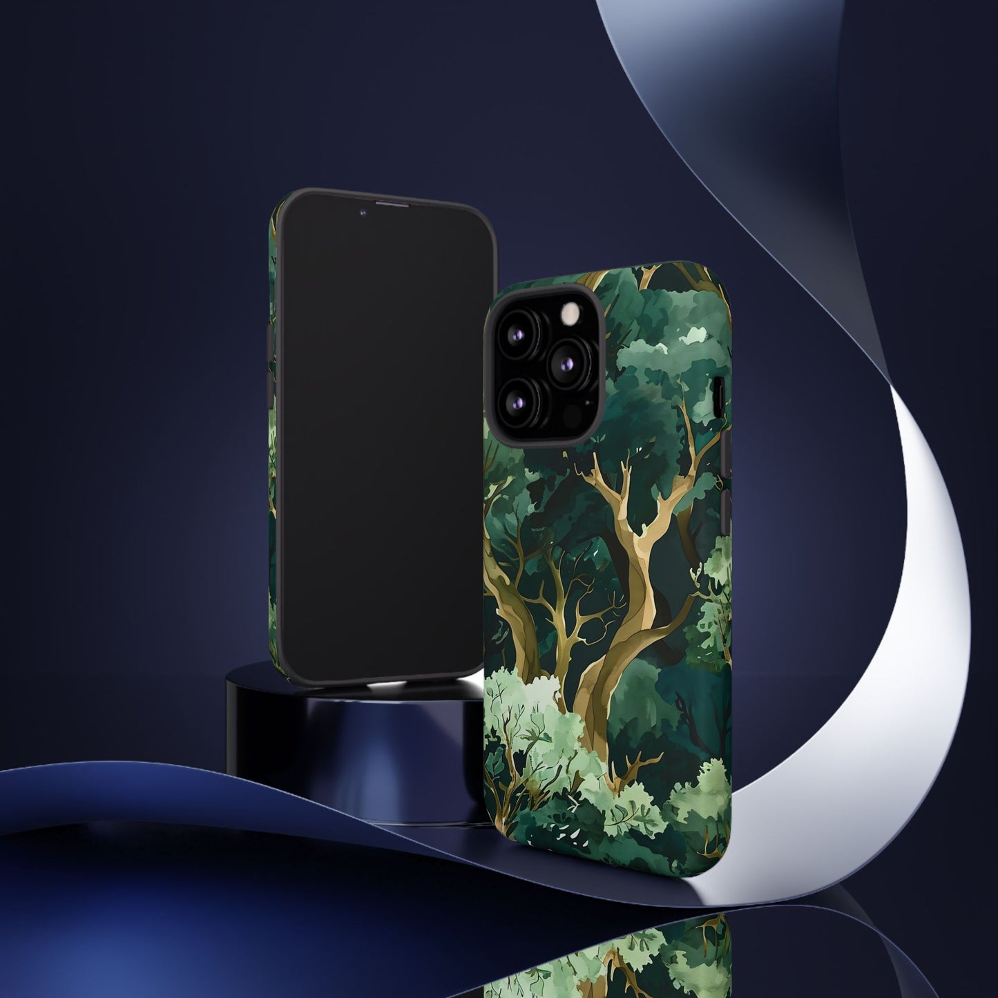 Forest Green Phone Case, Nature-Inspired Tough Cases, Eco-Friendly Gift, Outdoor Lover Accessory, Unique Phone Cover