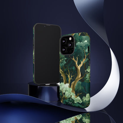 Forest Green Phone Case, Nature-Inspired Tough Cases, Eco-Friendly Gift, Outdoor Lover Accessory, Unique Phone Cover