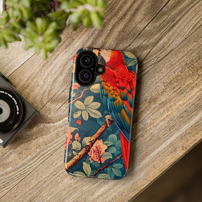 Tough Cases - Colorful Parrot Phone Case, Tropical Bird Phone Cover, Nature Lover Gift, Animal Print Case, Eco-Friendly Accessories