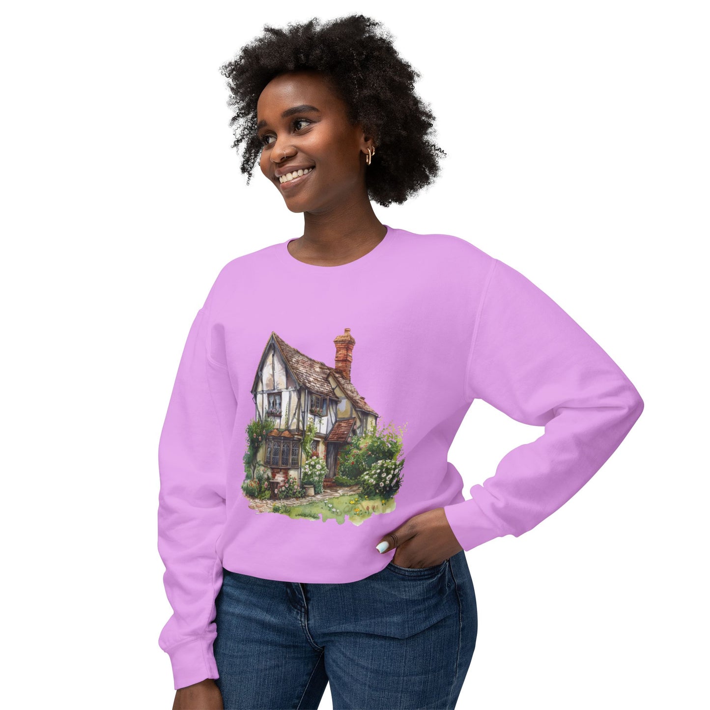 Unisex Lightweight Crewneck Sweatshirt - A Traditional British Home
