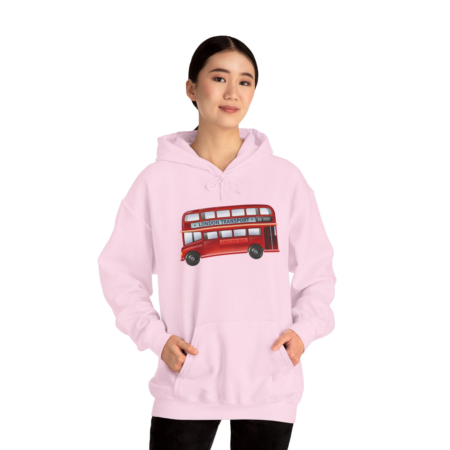 Unisex Heavy Blend™ Hooded Sweatshirt - Icon on Wheels - London’s Double-Decker Bus